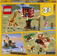 LEGO Creator 3 in 1 - Casuta in copac cu animale salbatice din safari 31116, 397 piese