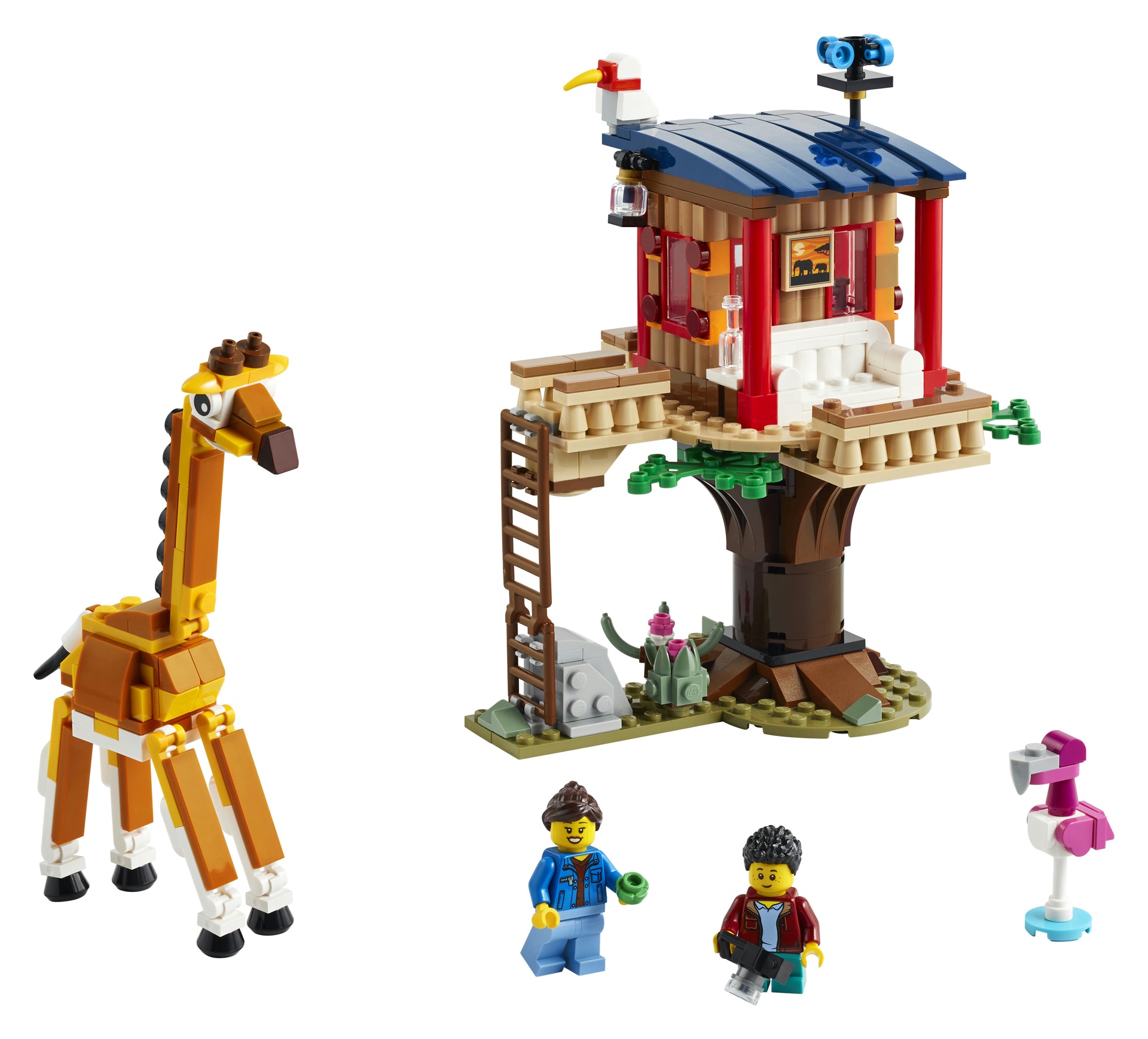 LEGO Creator 3 in 1 - Casuta in copac cu animale salbatice din safari 31116, 397 piese