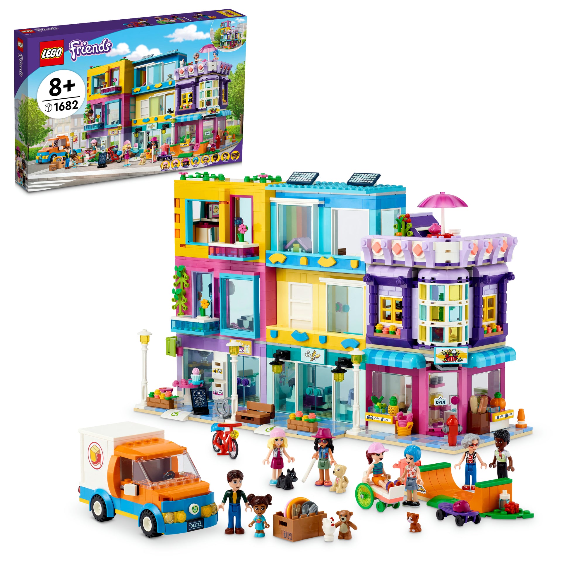 LEGO® Friends - Cladirea de pe Strada principala 41704, 1682 piese