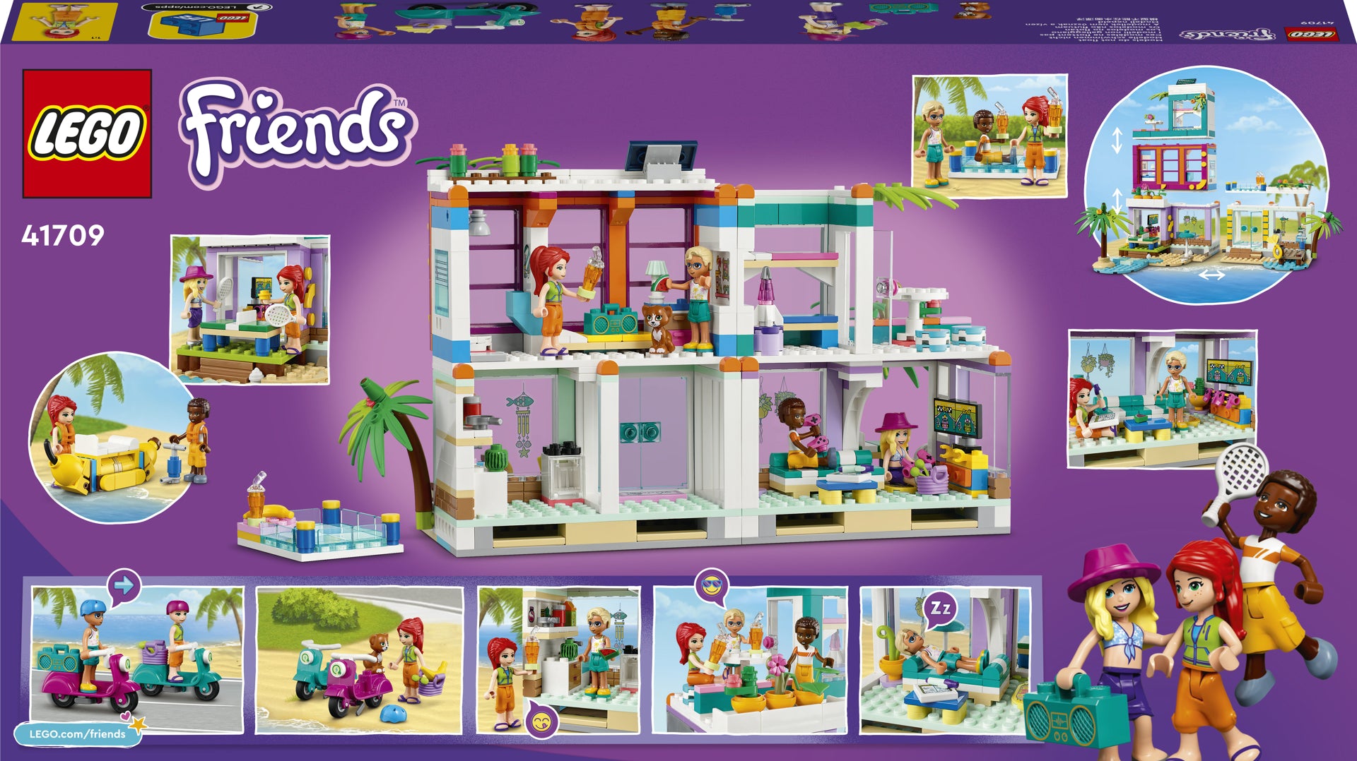 LEGO® Friends - Casa de vacanta de pe plaja 41709, 686 piese