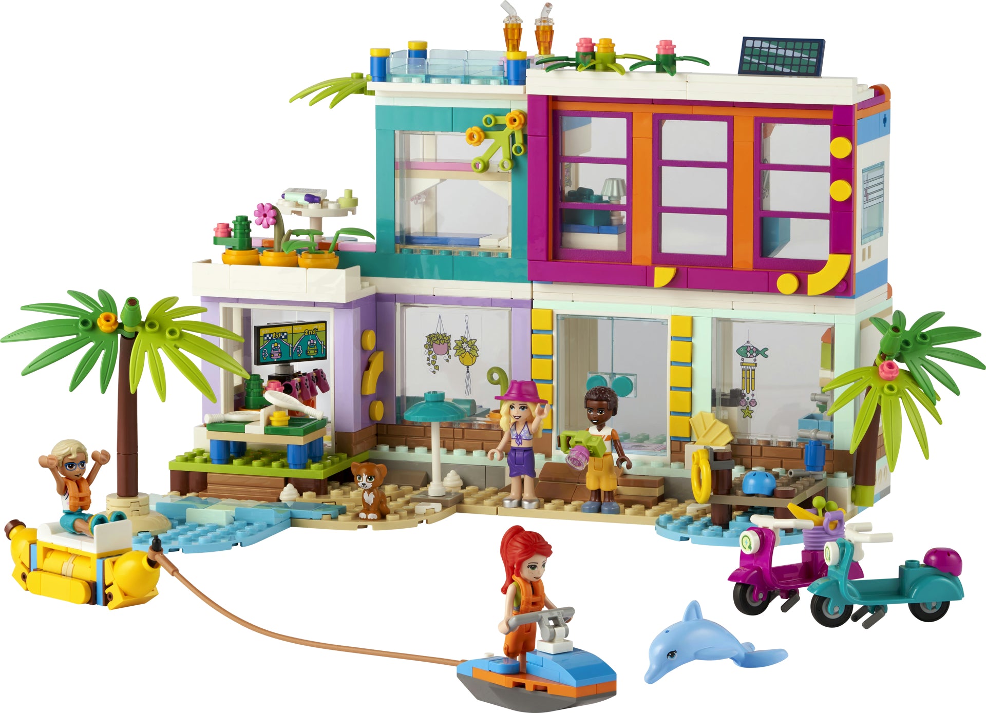 LEGO® Friends - Casa de vacanta de pe plaja 41709, 686 piese