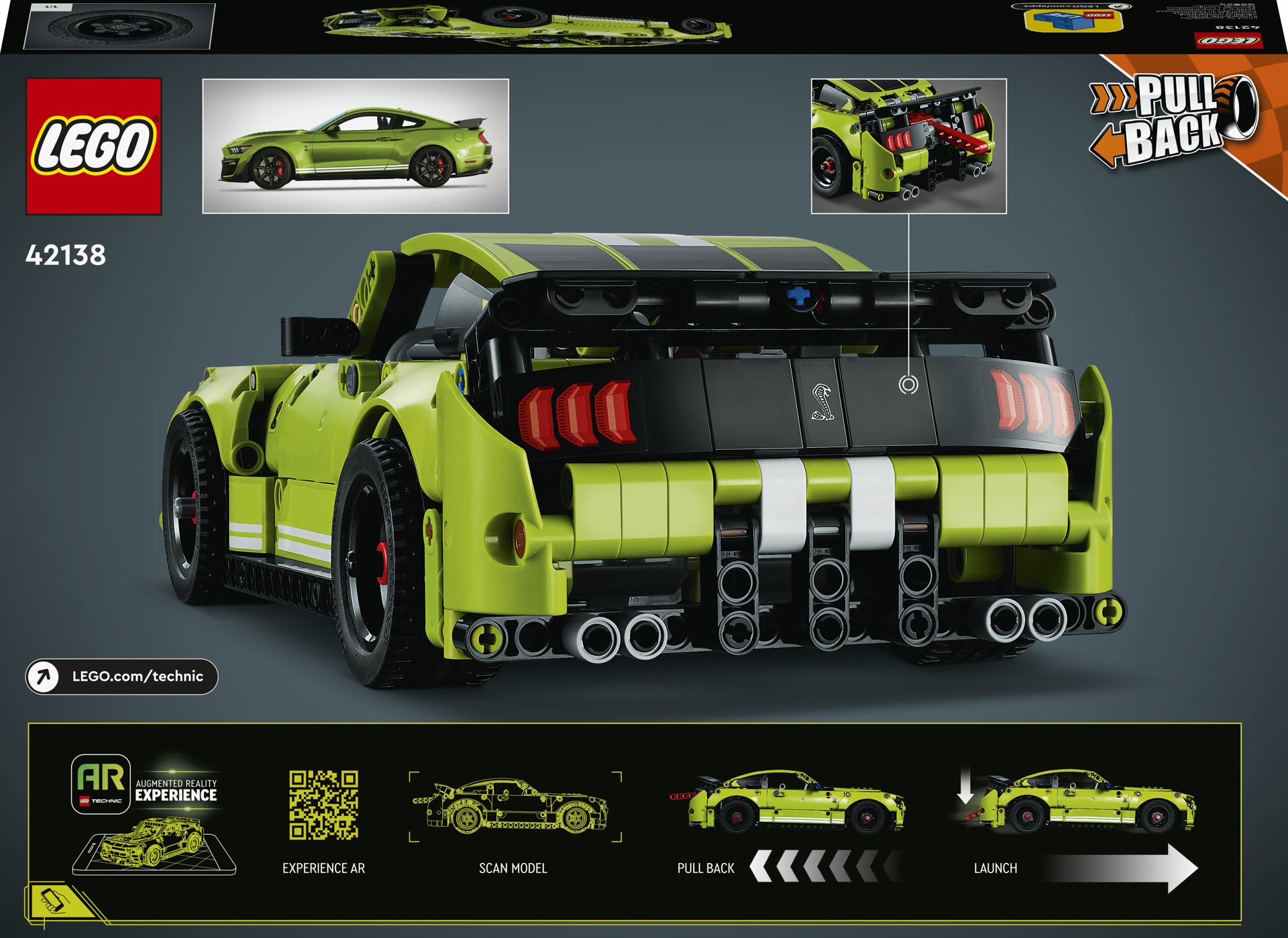 LEGO® Technic - Ford Mustang Shelby® GT500® 42138, 544 piese