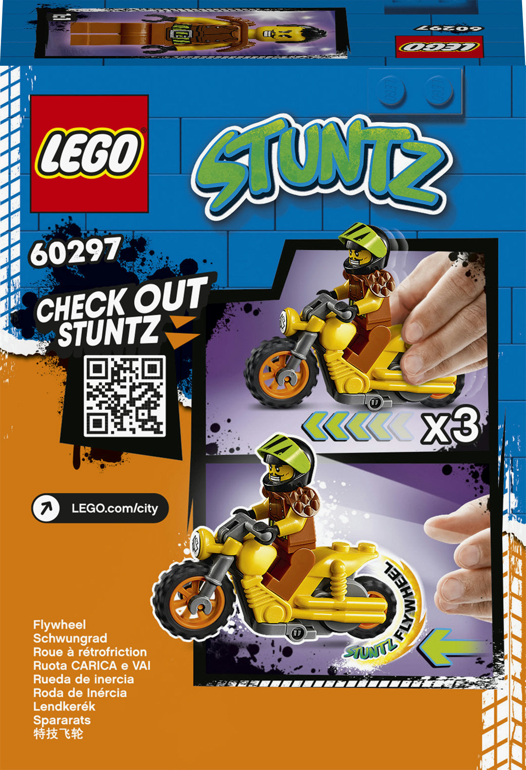 LEGO City Stuntz - Motocicleta de cascadorie pentru impact 60297, 12 piese