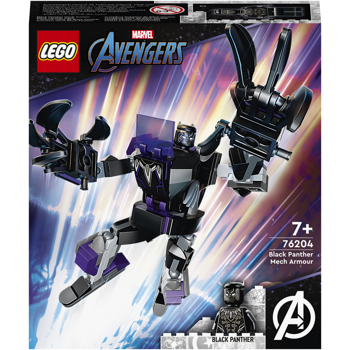 LEGO® Super Heroes - Armura de robot a lui Black Panther 76204, 125 piese