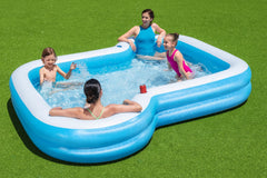 Piscina gonflabila de familie cu suport pentru pahare 305 x 274 x 46 cm, BW 54321