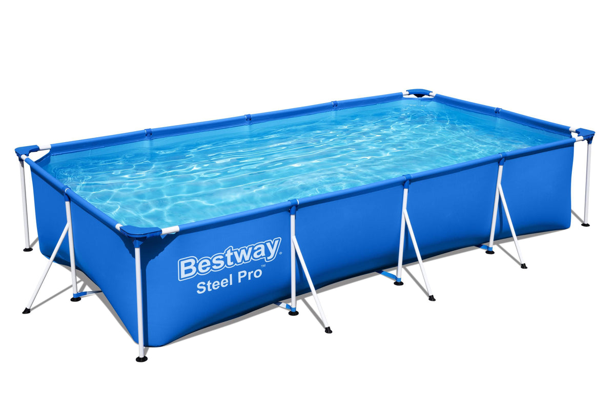 Piscina Bestway cadru metalic, 400 x 211 x 81cm, dreptunghiulara, 56405