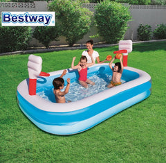 Piscina gonflabila pentru copii Bestway, Basketball Play Pool, 2.51m x 1.68m x 1.02m