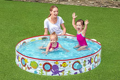 Piscina de expansiune pentru copii, Bestway, PVC, Model animale marine, 2 ani+, 152 x 25 cm, Multicolor, 55029