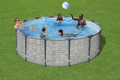 Piscina rotunda cu cadru si pompa inclusa, Bestway, 427 x 122 cm, 56190