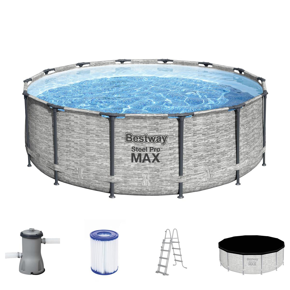 Piscina rotunda cu cadru si pompa inclusa, Bestway, 427 x 122 cm, 56190