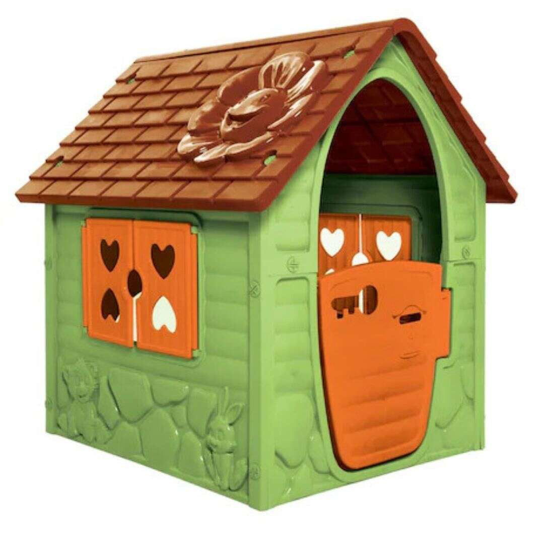 Casuta de joaca de exterior pentru copii Dohany Toys, plastic, Verde, 98 x 90 x 106 cm 456