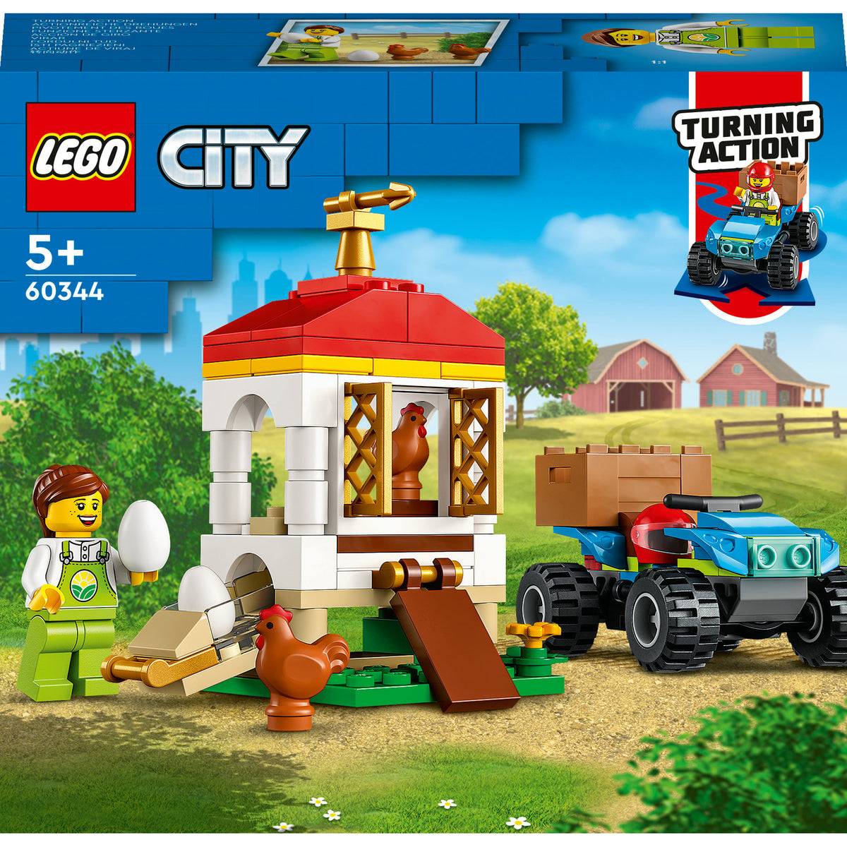 LEGO® City - Cotet pentru gaini 60344, 101 piese