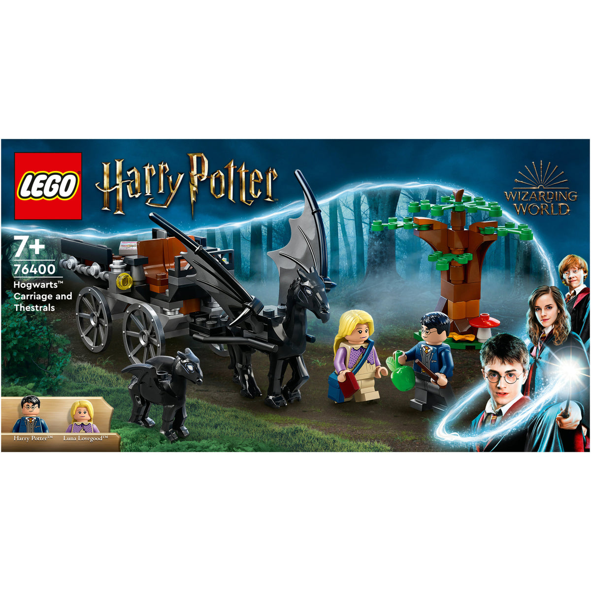 LEGO® Harry Potter™ - Trasura si caii Thestral de la Hogwarts™ 76400, 121 piese