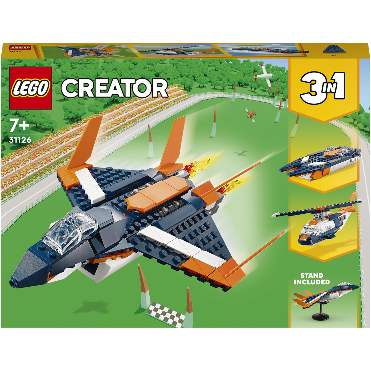 LEGO® Creator 3 in 1 - Avion supersonic 31126, 215 piese