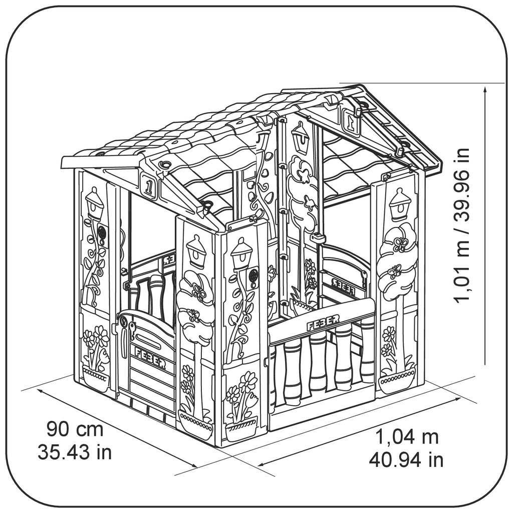 Casuta de joaca de exterior pentru copii Happy, Feber, FB 12380