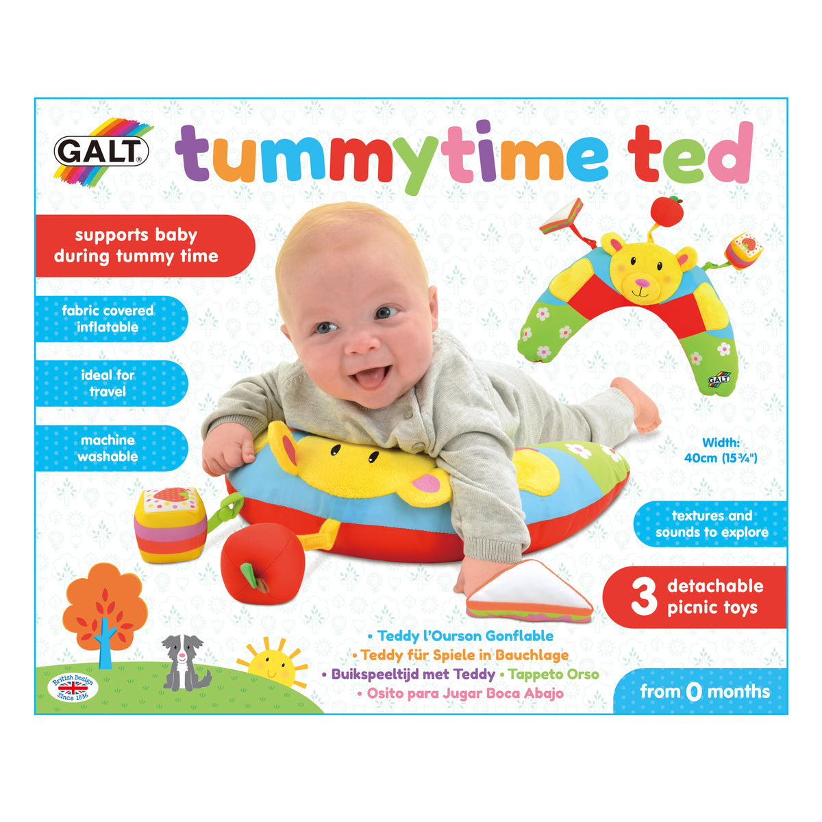 Centru de joaca si activitati pentru bebelusi Galt, Tummytime Ted