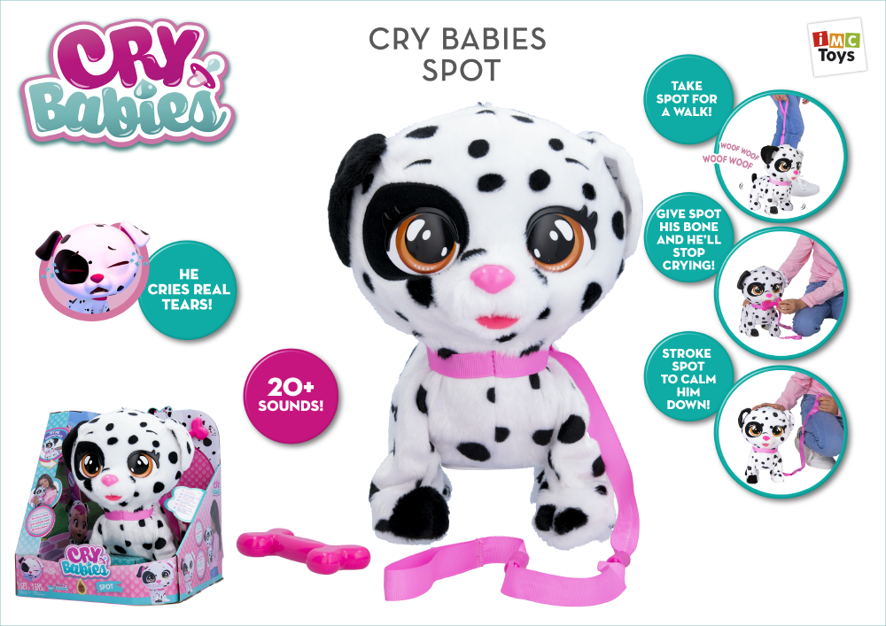 Plus catelus SPOT Cry Babies cu sunete 86425