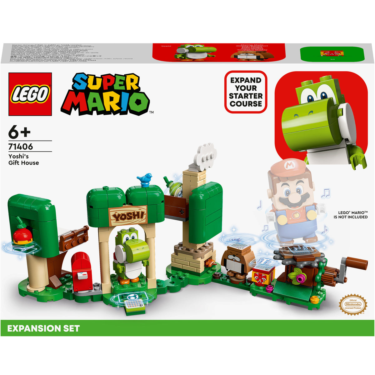 LEGO® Super Mario™ - Set de extindere - Casa cu cadouri a lui Yoshi 71406, 246 piese