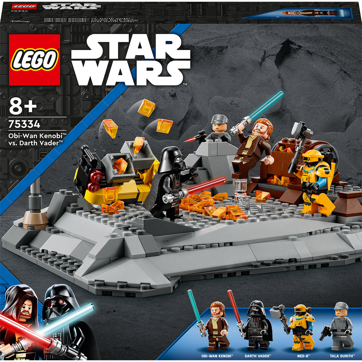 LEGO® Star Wars™ - Obi-Wan Kenobi™ vs. Darth Vader™ 75334, 408 piese