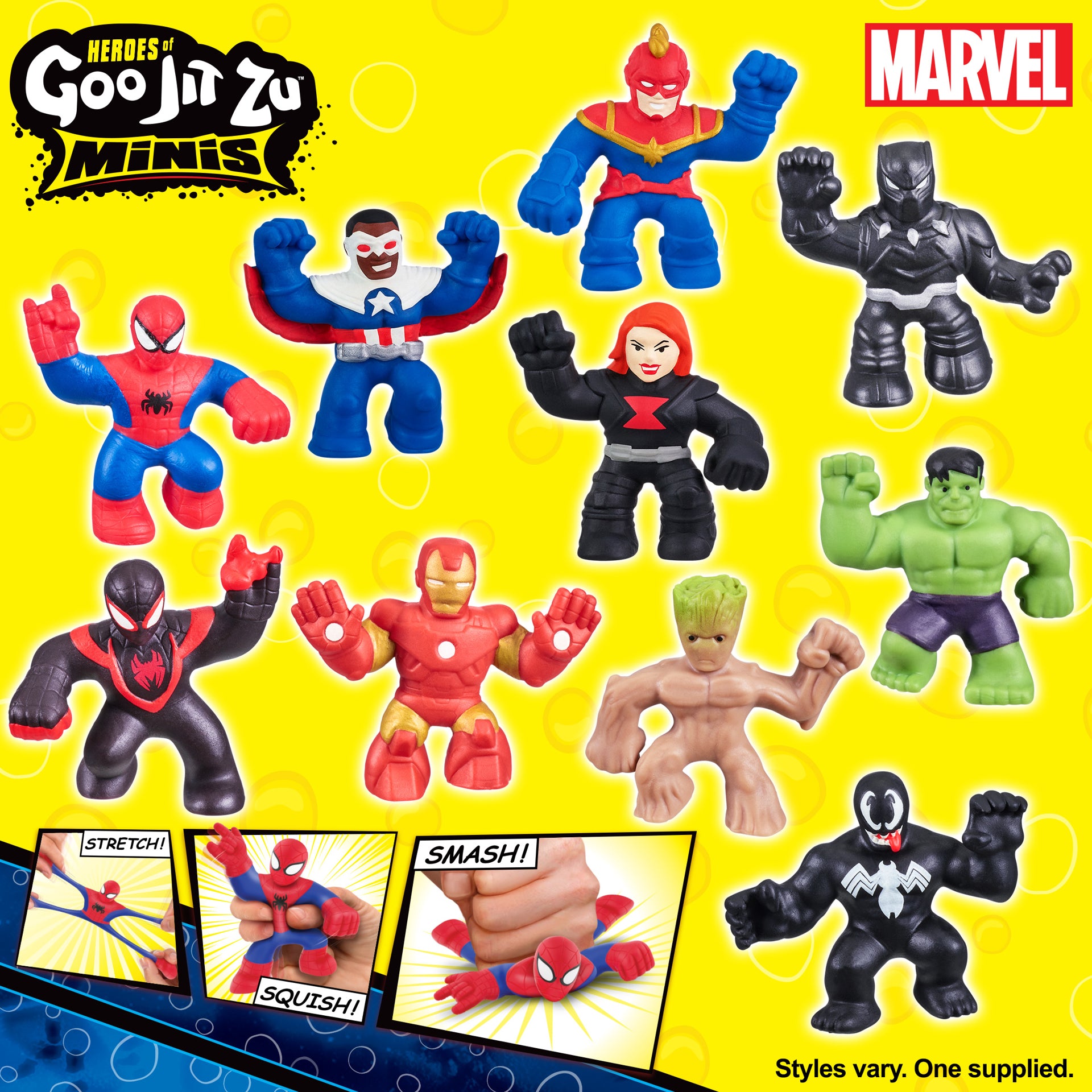 Figurina elastica Goo Jit Zu Minis S5 Marvel Miles Morales 41380-41384