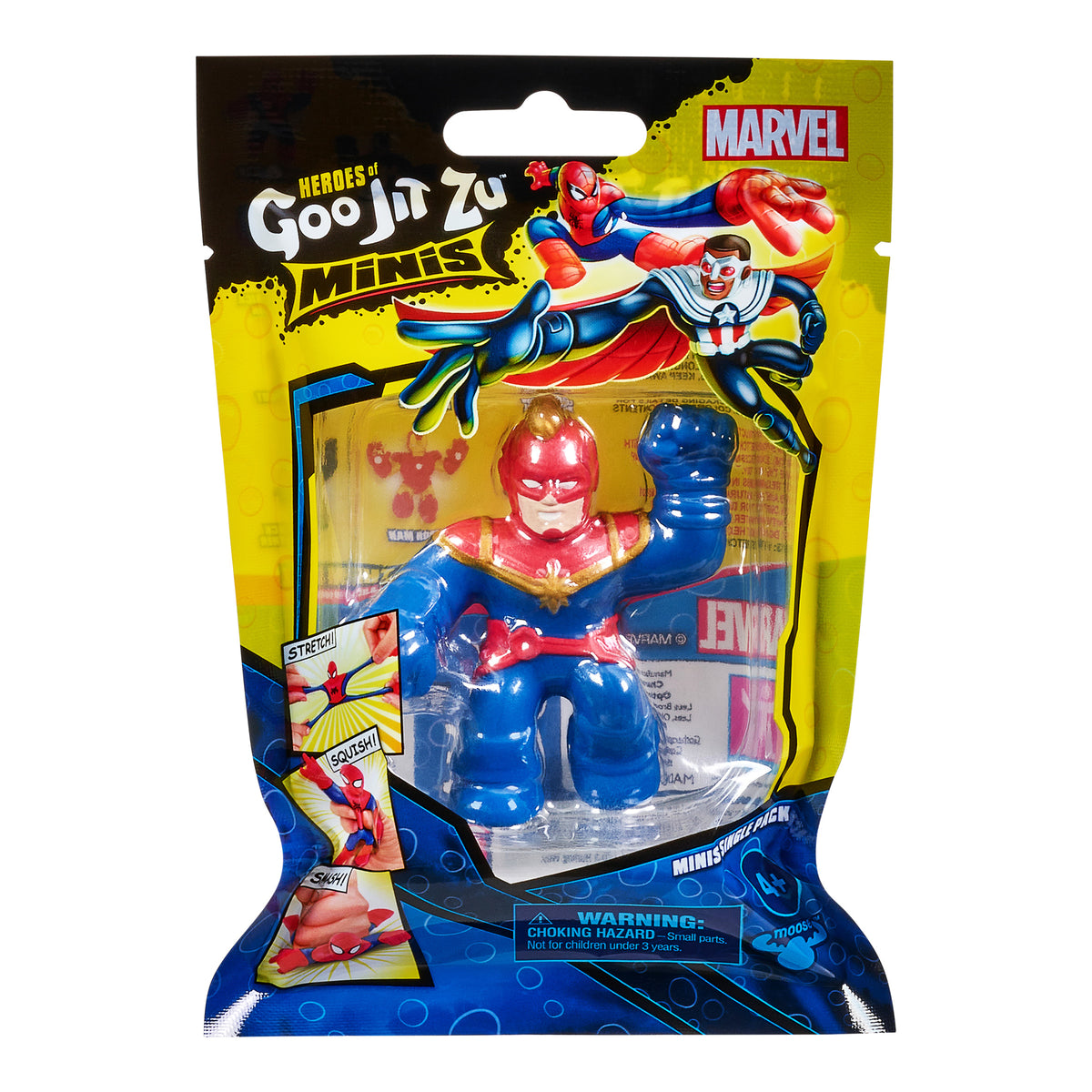 Figurina elastica Goo Jit Zu Minis S5 Marvel Captain Marvel 41380-41387