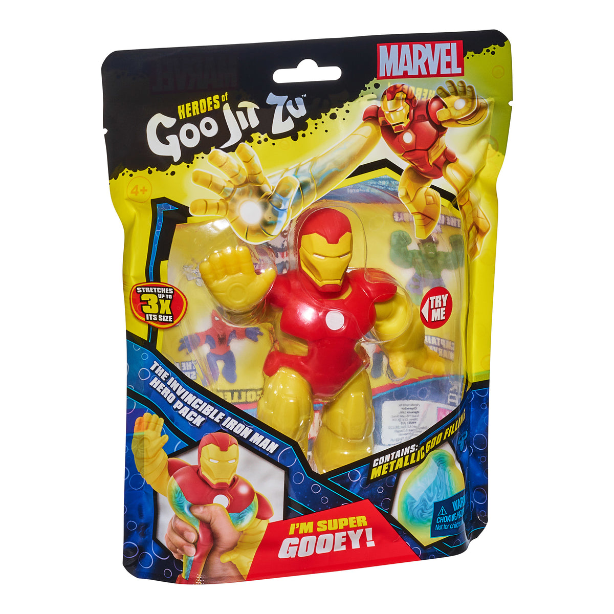 Figurina elastica Goo Jit Zu Marvel The Invincible Iron Man 41367-41370