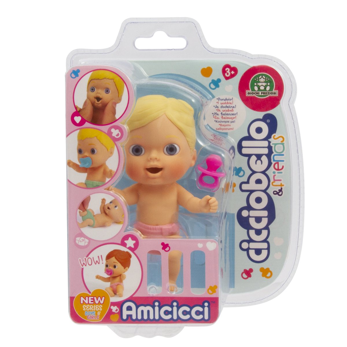 Bebelus Cicciobello Amicicci fetita cu par blond Cicciojessie 21000-2