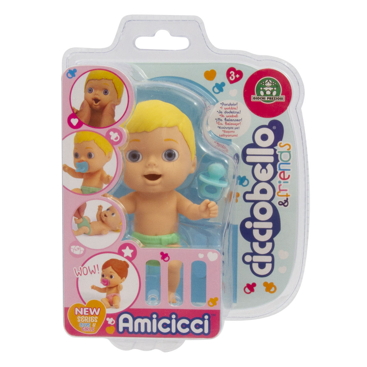 Bebelus Cicciobello Amicicci baietel cu par blond Cicciobello 21000-5