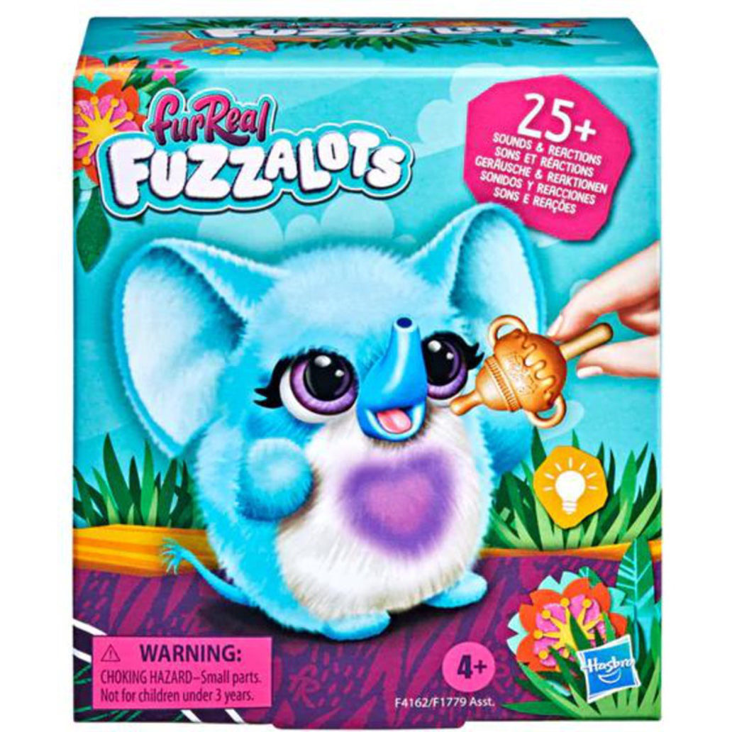 Jucarie interactiva Fuzzalots, elefant de plus turcoaz, HSF1779T