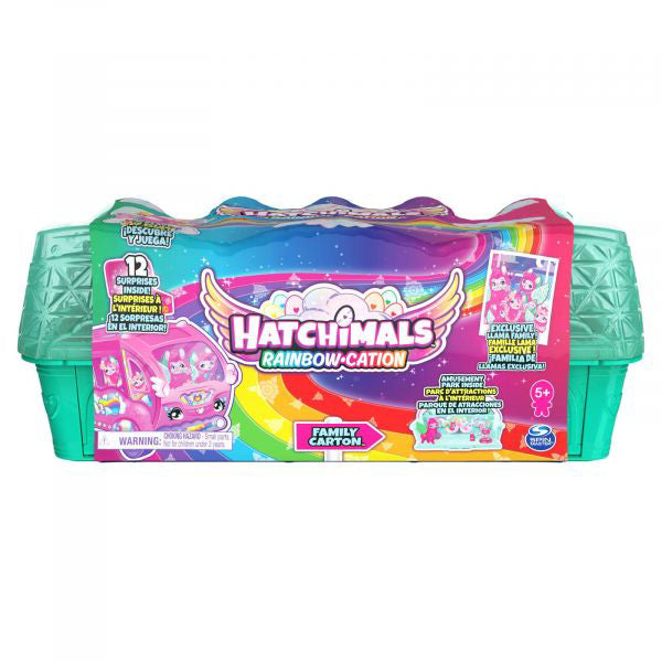 Hatchimals, suport carton de oua cu animalute - familia lama, SPM6064445