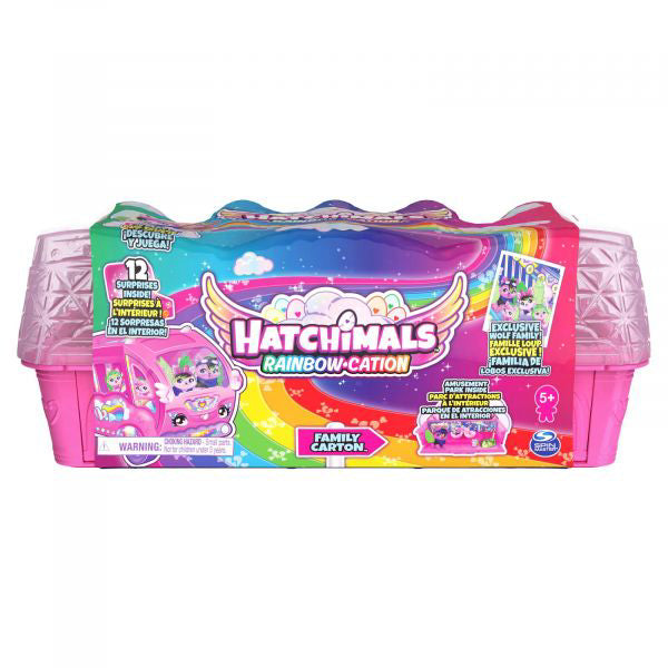 Hatchimals, suport carton de oua cu animalute - familia de lupi, SPM6064444