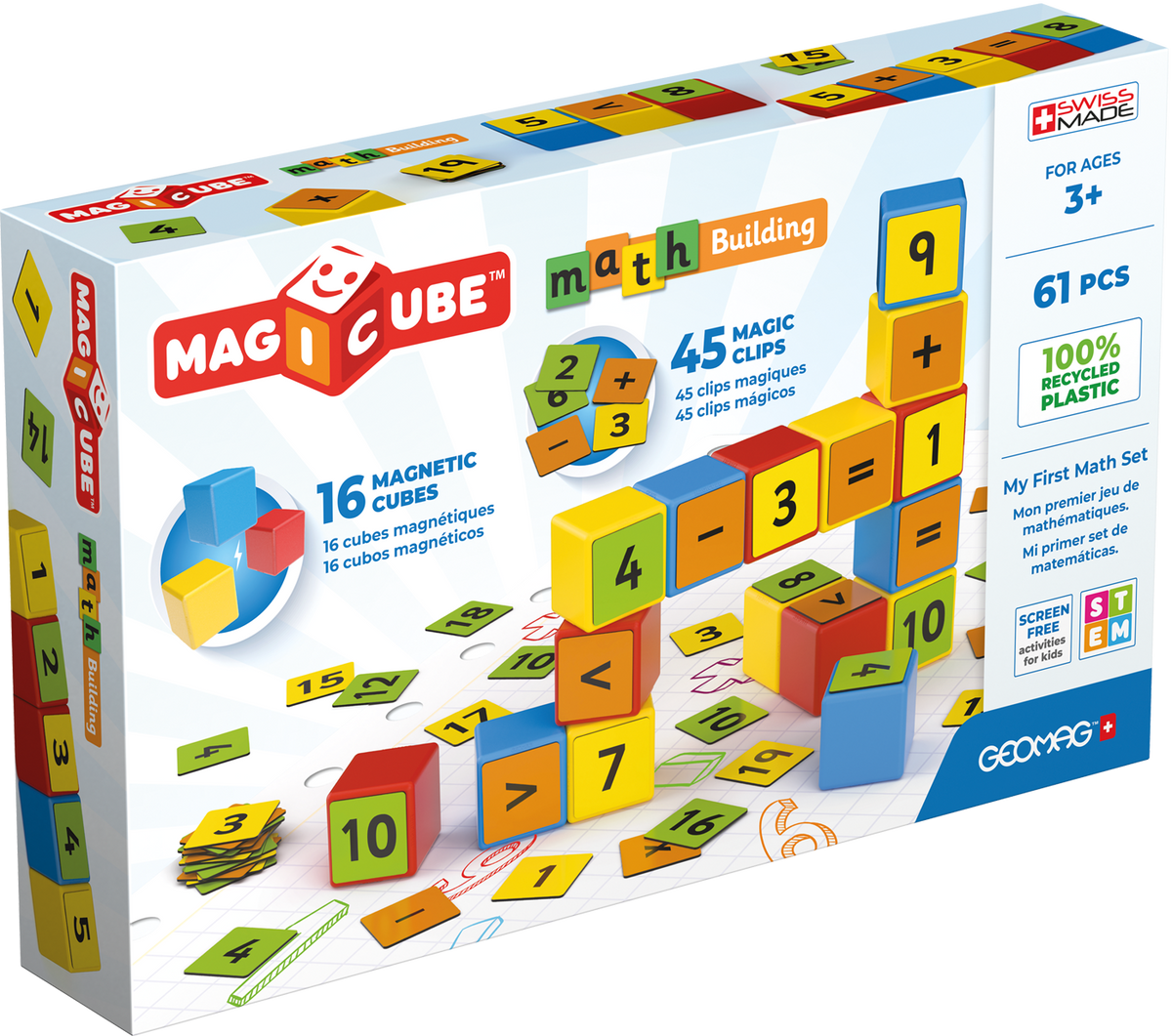 Magicube cuburi magnetice cu numere 61 buc 257