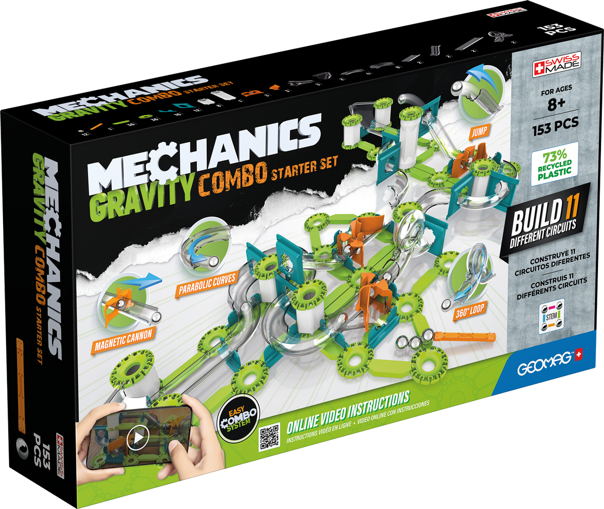 Geomag Mechanics Gravity set magnetic Combo pachet incepatori 153 buc 757