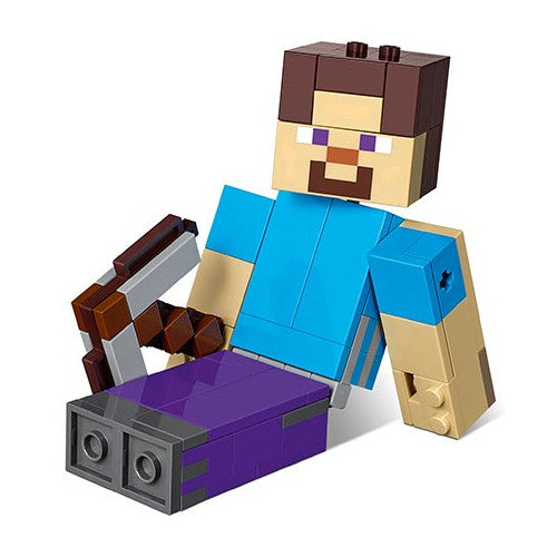 LEGO® Minecraft - Steve Minecraft BigFig cu papagal 21148