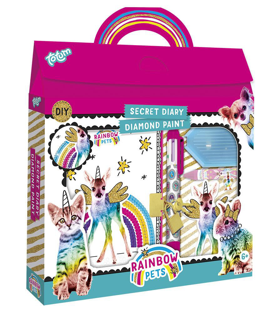 Set creatie jurnal secret rainbow pets, Totum 079182