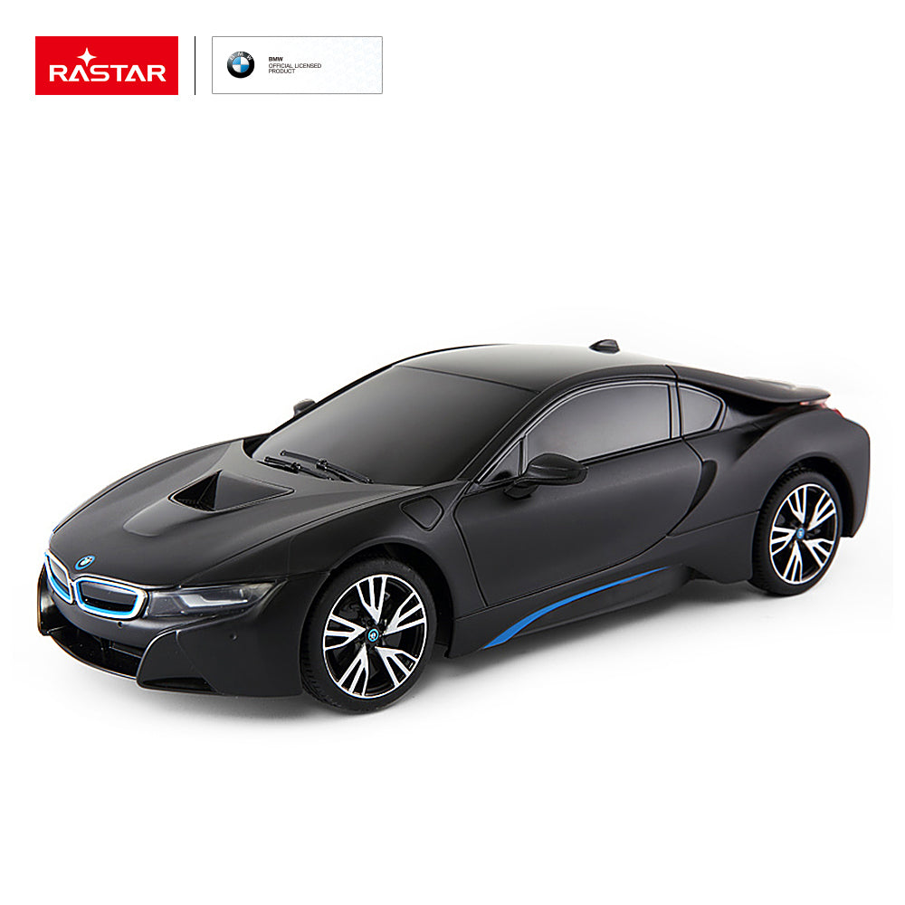 Masina cu telecomanda RASTAR  1/18 BMW I8 Negru 59200