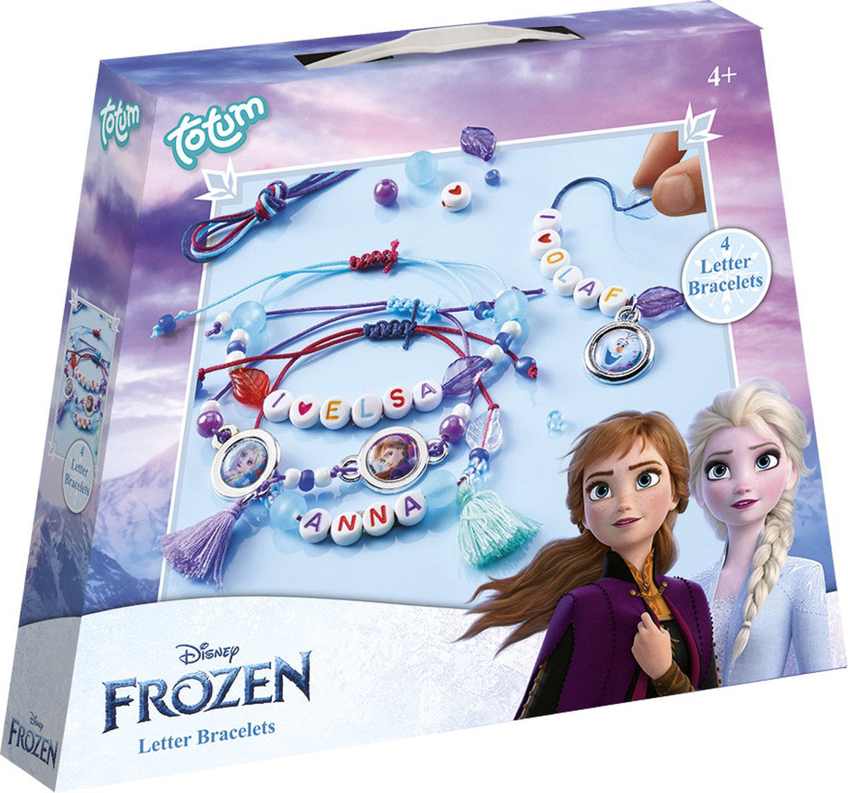 Set creatie bratari Frozen cu litere, Totum 681460