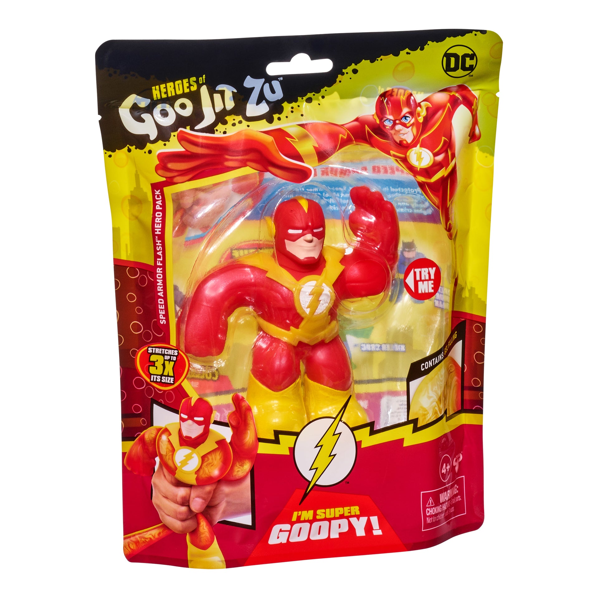 Figurina elastica Goo Jit Zu DC S4 Speed Armour Flash 41382-41385