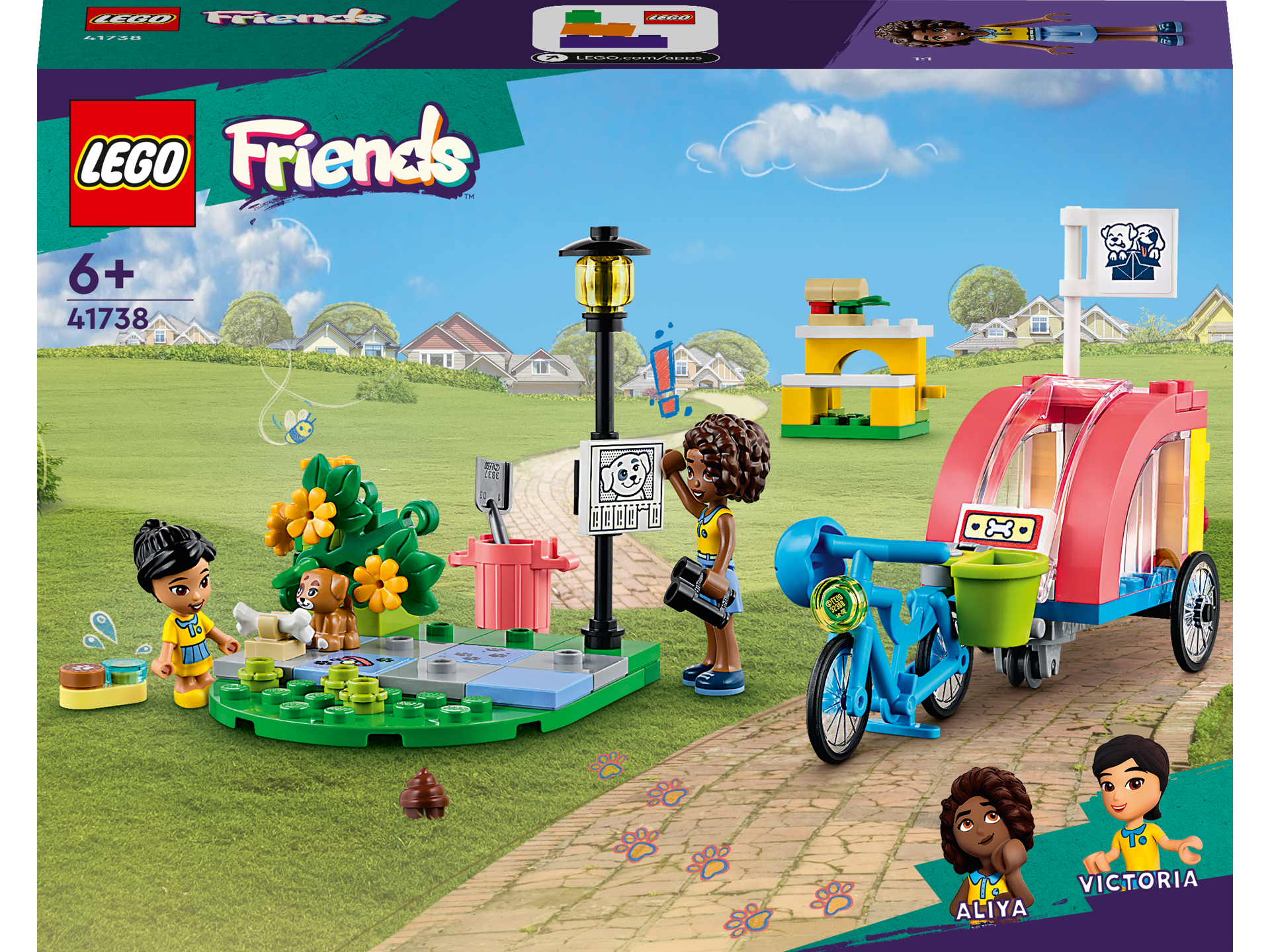 LEGO® Friends - Bicicleta pentru salvarea cainilor 41738, 125 piese