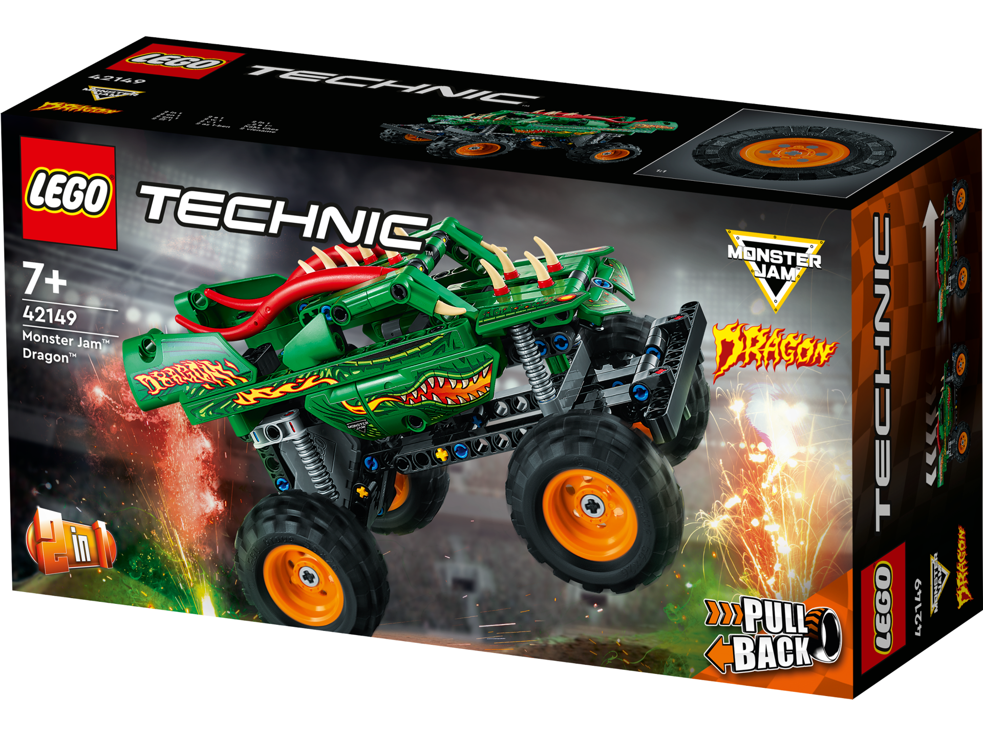 LEGO® Technic - Monster Jam™ Dragon™ 42149, 217 piese