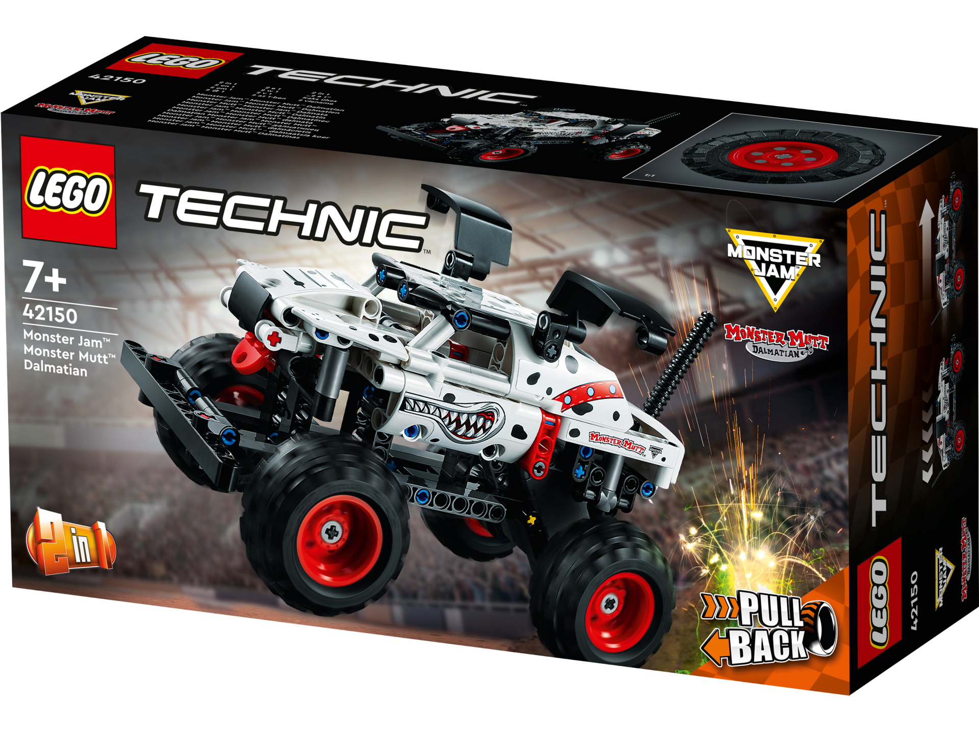 LEGO® Technic - Dalmatian Monster Jam™ Monster Mutt™ 42150, 244 piese