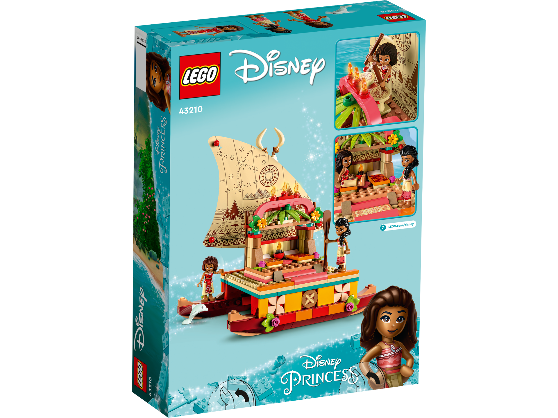 LEGO® Disney Princess - Catamaranul polinezian al Moanei 43210, 321 piese