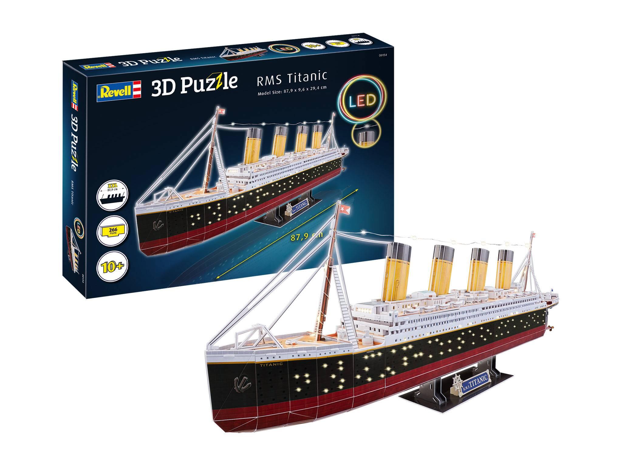 Macheta Revell RMS Titanic - Editie Led- Puzzle 3D Cu Lighting Rev00154