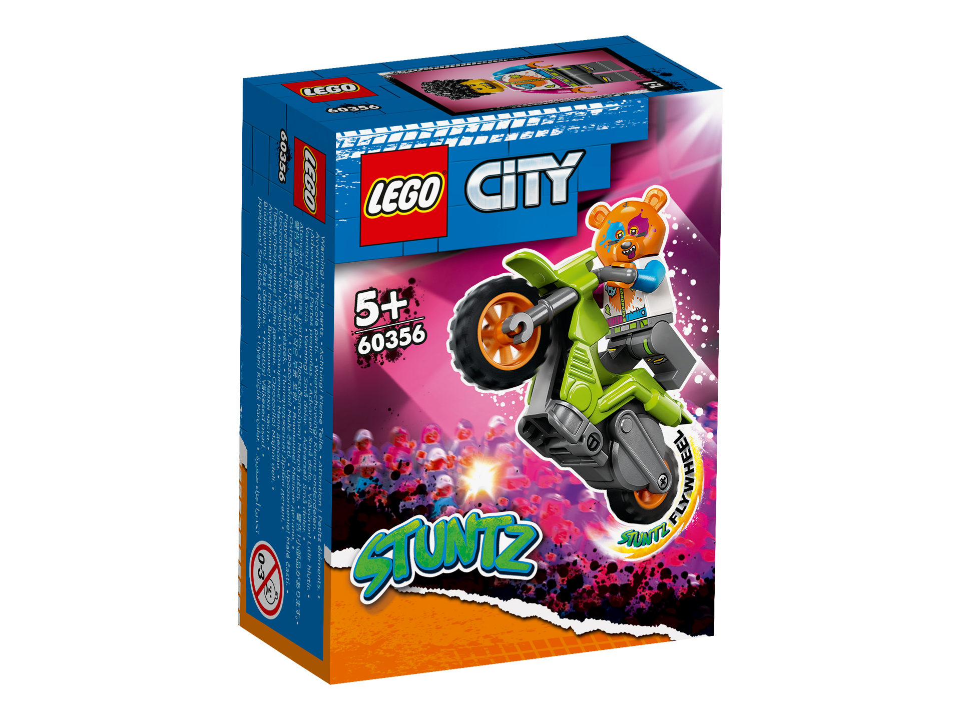 LEGO® City - Motocicleta de cascadorie cu urs 60356, 10 piese