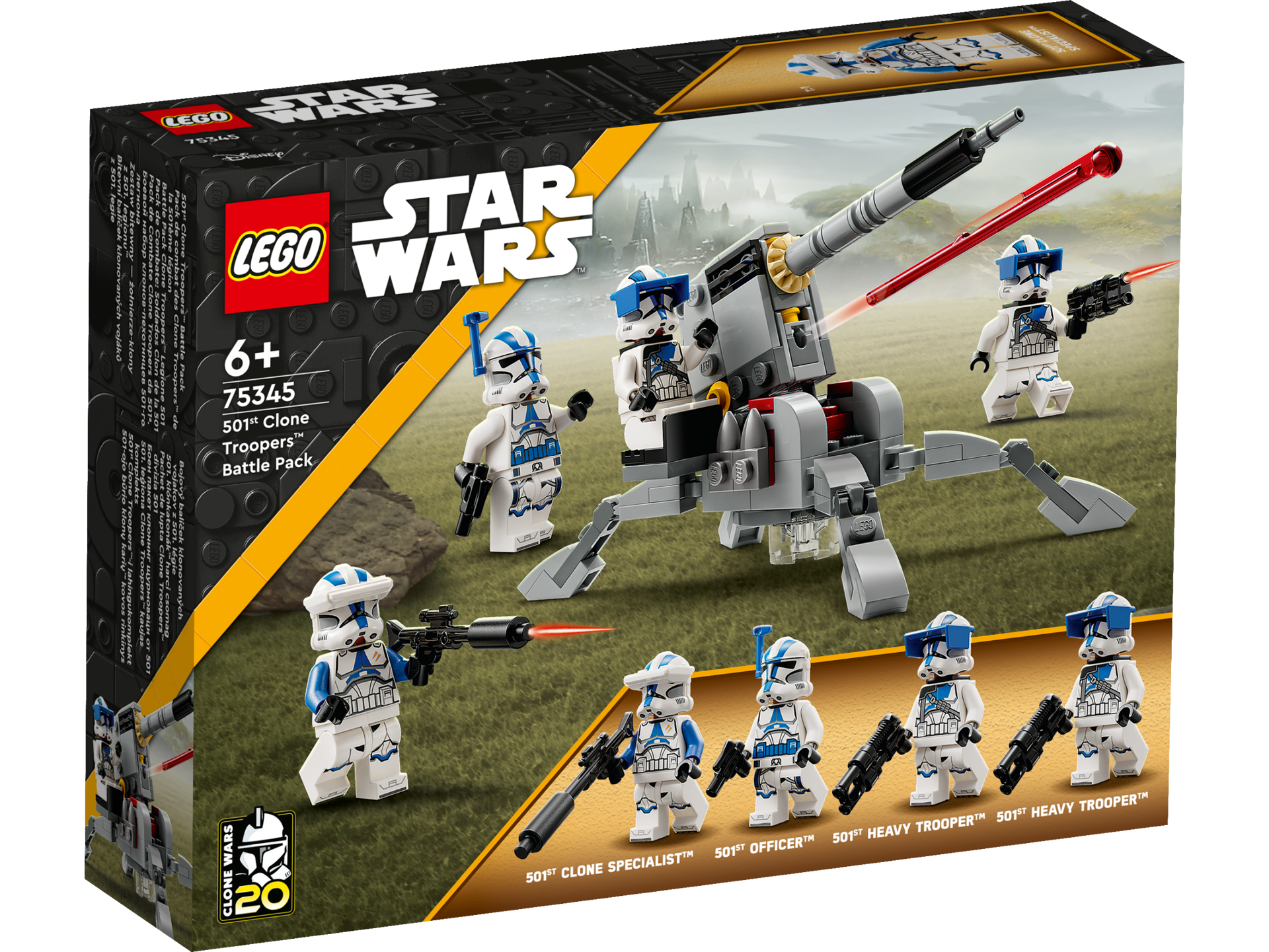 LEGO® Star Wars - Pachet de lupta Clone Troopers™ divizia 501 75345, 119 piese