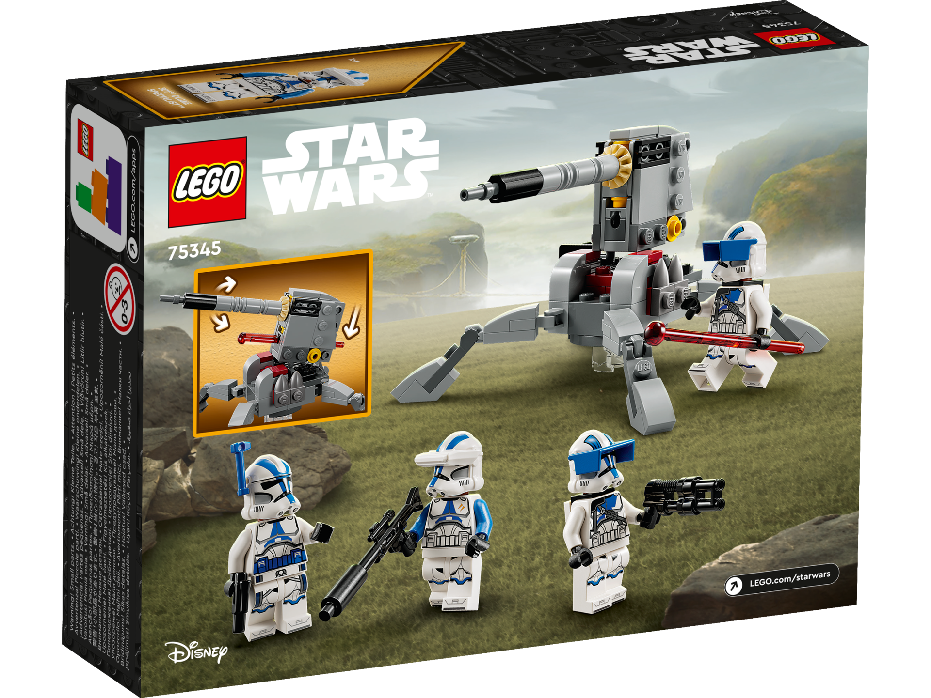 LEGO® Star Wars - Pachet de lupta Clone Troopers™ divizia 501 75345, 119 piese