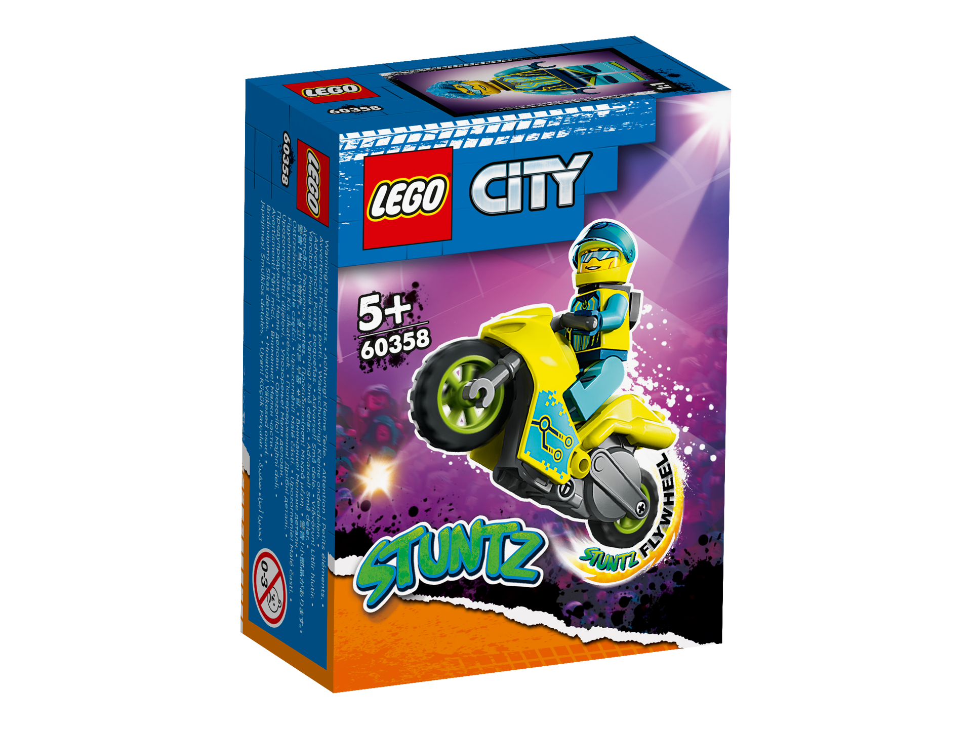 LEGO® City - Motocicleta de cascadorie cibernetica 60358, 13 piese