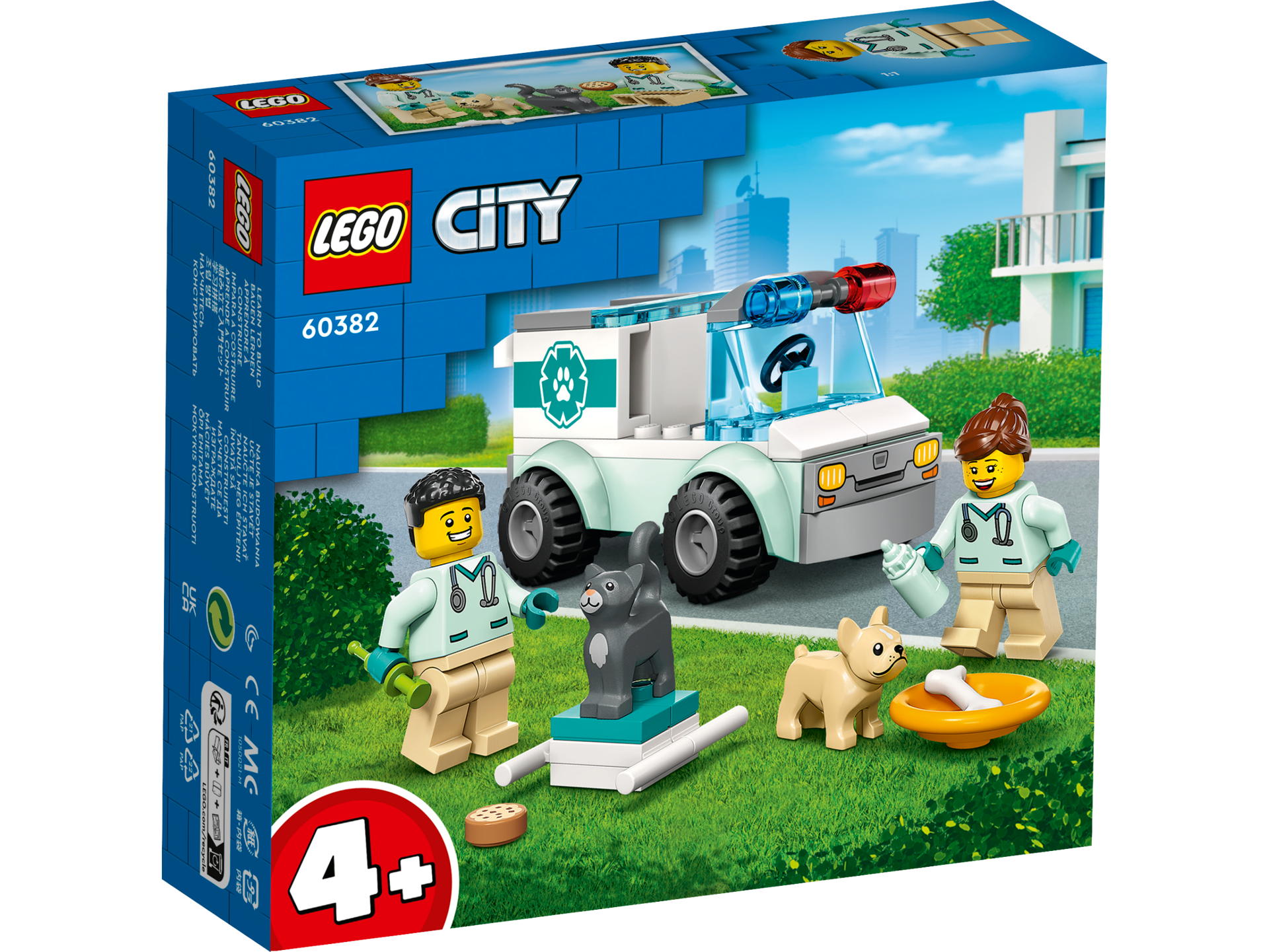 LEGO® City - Ambulanta veterinara 60382, 58 piese