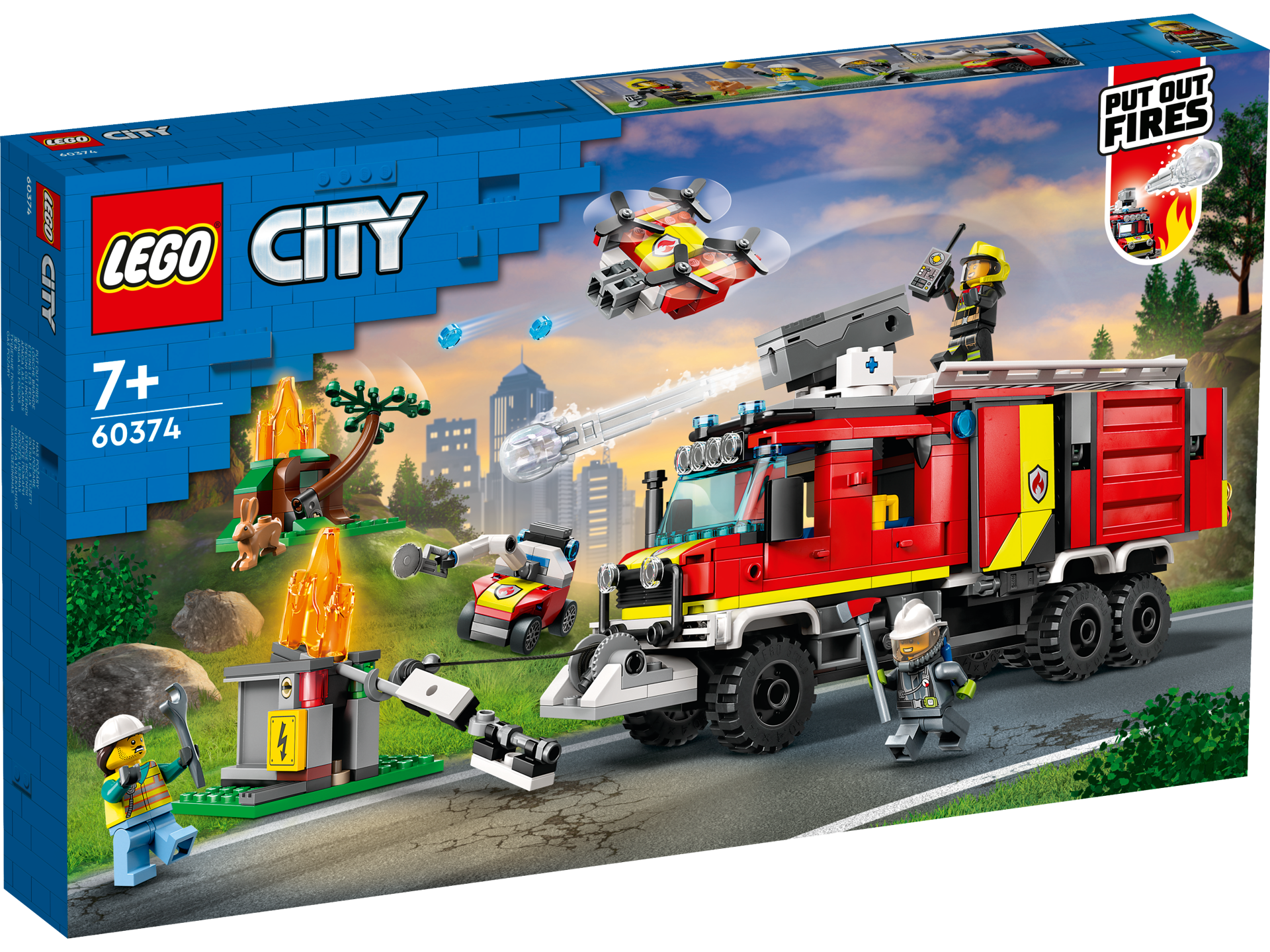 LEGO® City - Masina unitatii de pompieri 60374, 502 piese