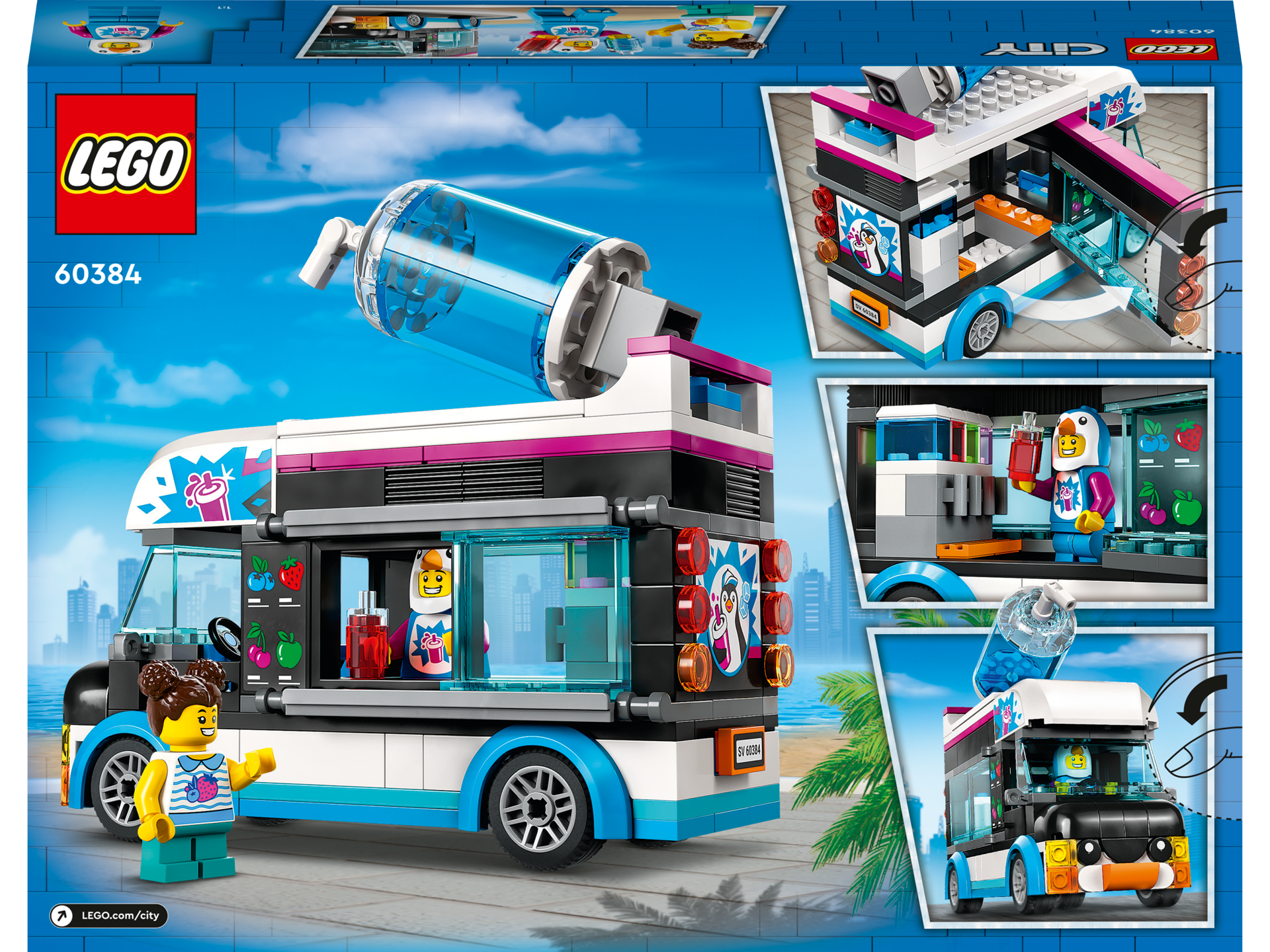 LEGO® City - Camioneta-pinguin cu granita 60384, 194 piese